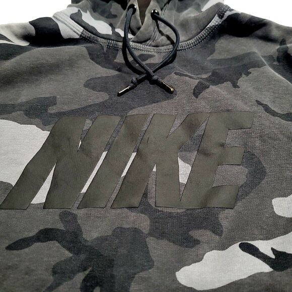 NIKE THERMA-FIT CAMO HOODIE SWEATSHIRT Tech Size Small Fleece Lined EUC - Picture 6 of 9